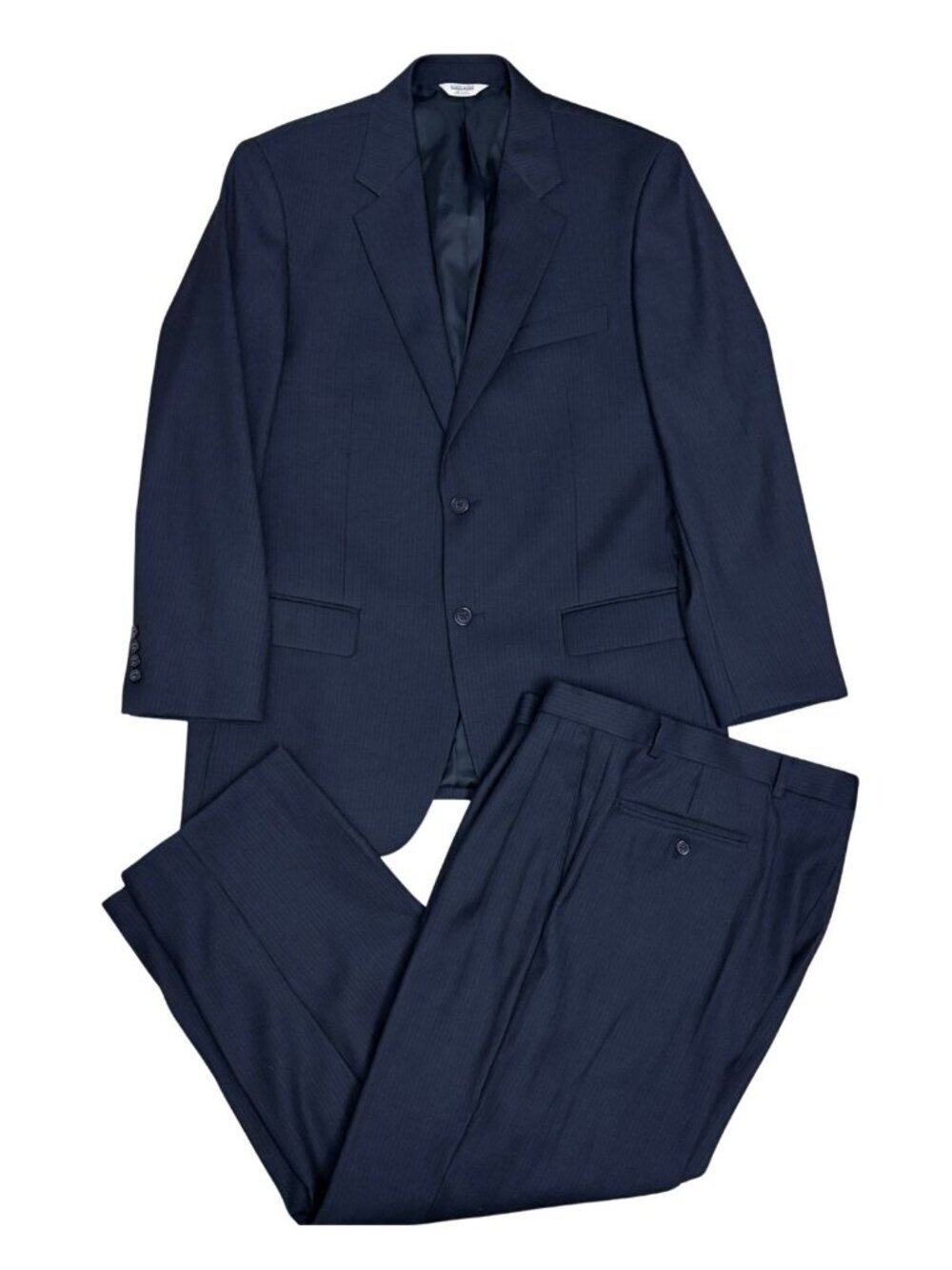 JOSEPH & FEISS PINSTRIPE SUIT Blue Business Casual Formal Blazer Pants Mens 40R